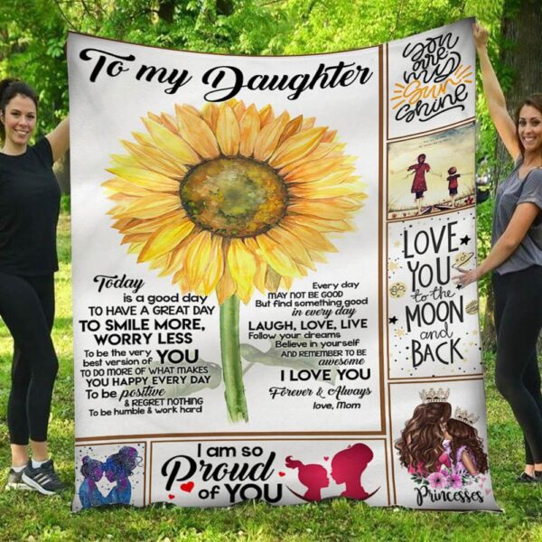 I Love You Forever & Always Sunflower Mom To Daughter Blanket