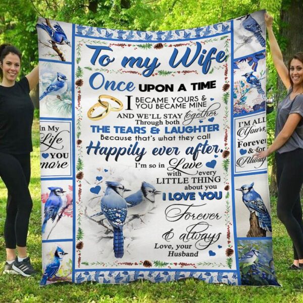 I Love You Forever & Always Bird Husband To Wife Blanket