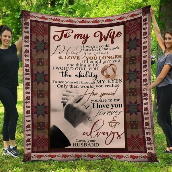 I Love You Forever & Always Rings Husband To Wife Blanket
