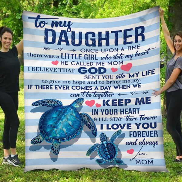 I Love You Forever & Always Turtles Mom To Daughter Blanket