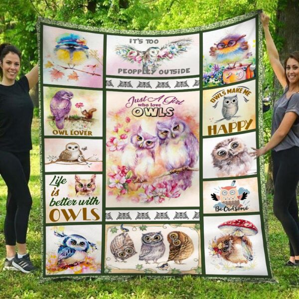 Just A Girl Who Love Owls Lovely Blanket