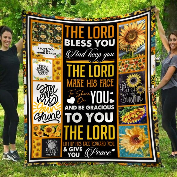 The Lord Bless You And Keep You Sunflower Blanket PAN10555