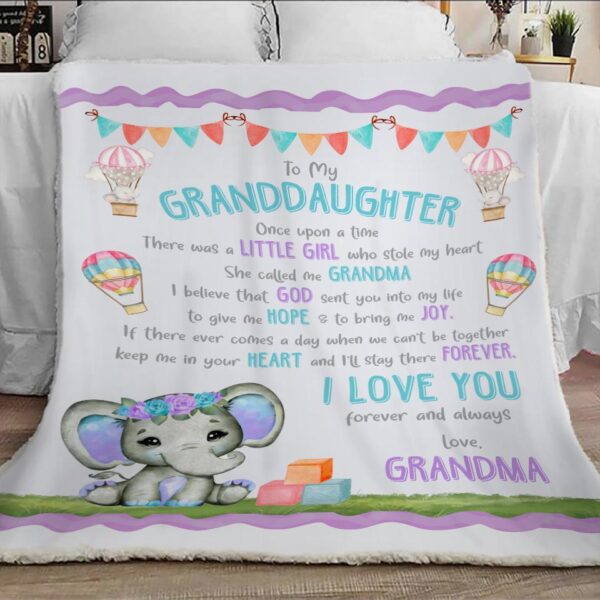 To My Granddaughter , Gift For Granddaughter , , Fleece , Sherpa Fleece Blanket Sherpa Blanket