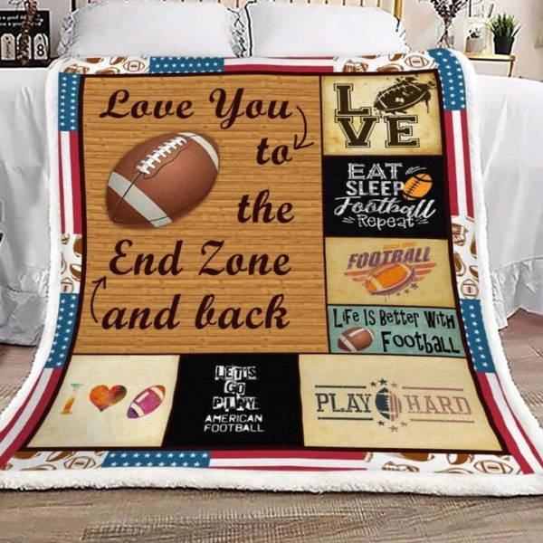 Football Sherpa Fleece Fleece Blanket Sherpa Blanket