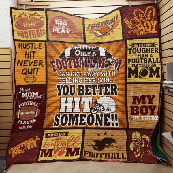 Football Mom Fleece Blanket Sherpa Blanket