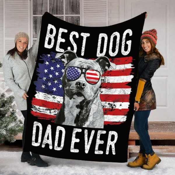 Staffordshire Bull Terrier Dog Custom Fleece Blanket Sherpa Blanket