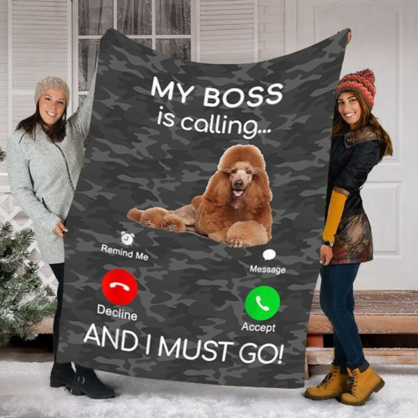 Poodle Dog Puppy Dog Dog Owners Gifts Custom Fleece Blanket Sherpa Blanket