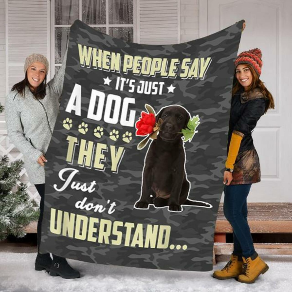 Labrado Dog Dog Lovers Gifts Custom Fleece Blanket Sherpa Blanket