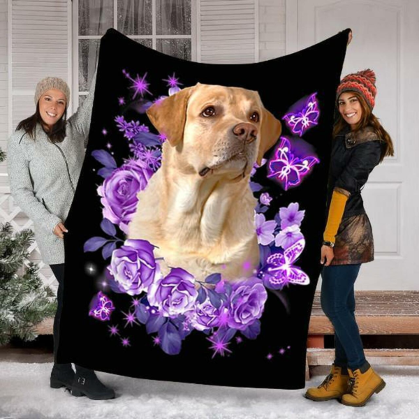 Labrador Retriever Dog For Dog Lovers Custom Fleece Blanket Sherpa Blanket