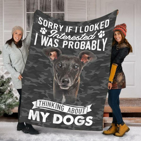 Greyhound Dog Gifts For Dog Lovers Custom Fleece Blanket Sherpa Blanket