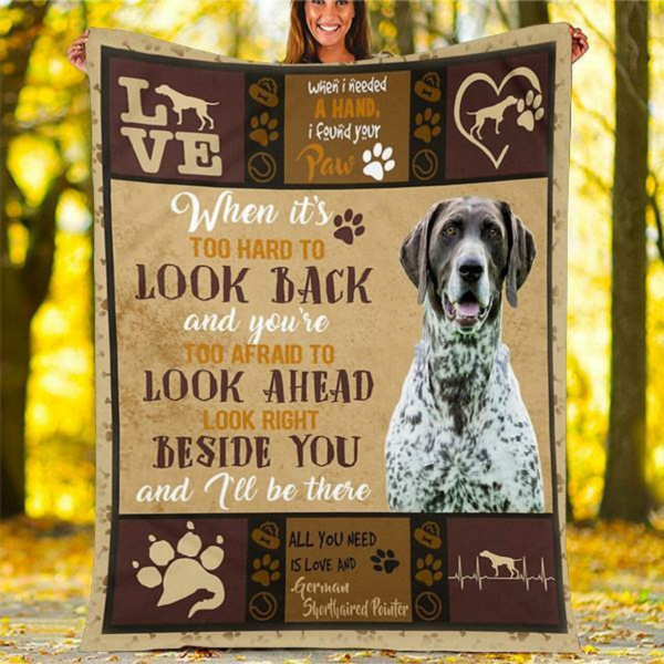 German Shorthaired Pointer Dog s Custom Fleece Blanket Sherpa Blanket