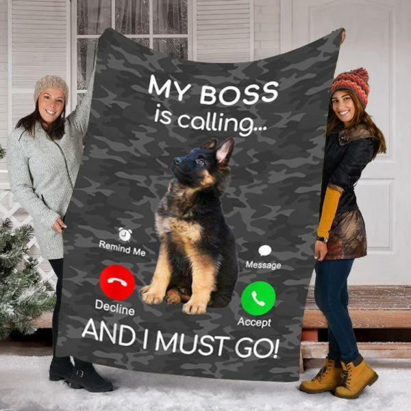 German Shepherd Dog Dog Owners Gifts Custom Fleece Blanket Sherpa Blanket