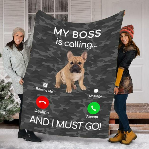 French Bulldog Dog Gift For Dog Owners Custom Fleece Blanket Sherpa Blanket