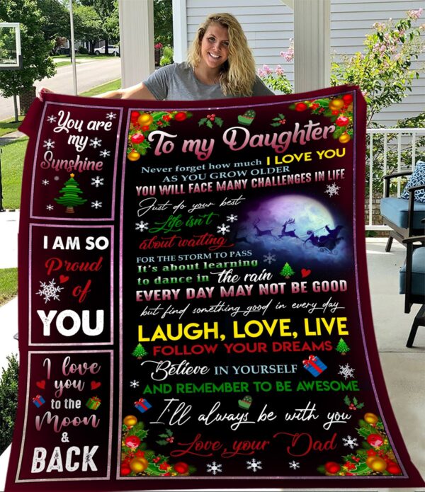 Follow Your Dreams - Lovely Gift For Daughter Fleece Blanket Sherpa Blanket