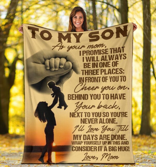 To My Son As Your Mom I Will Love You Till Fleece Blanket Sherpa Blanket