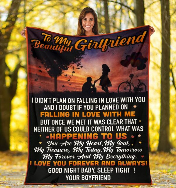 To My Beautyful Girlfriend I Love You Forever And Always Fleece Blanket Sherpa Blanket