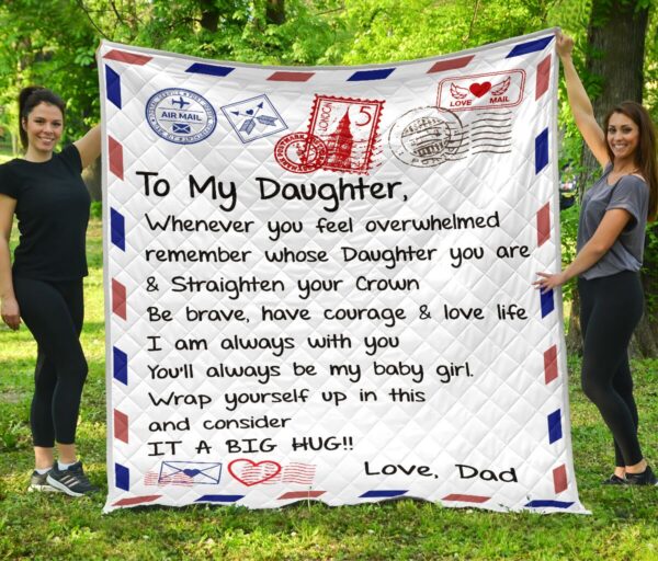 To My Daughter Whenever You Feel Overwhelmed - Perfect Gift For Your Daughter Fleece Blanket Sherpa Blanket