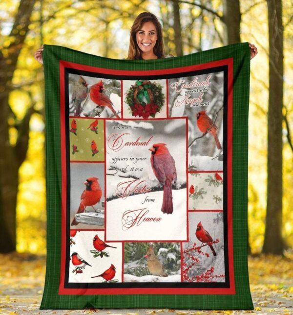 Red Cardinal Bird New Fleece Blanket Sherpa Blanket