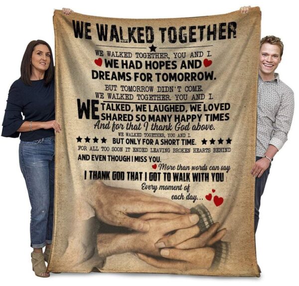 Granddaughter To Grandma We Walked TogetherYou And I We Had Hope Fleece Blanket Sherpa Blanket