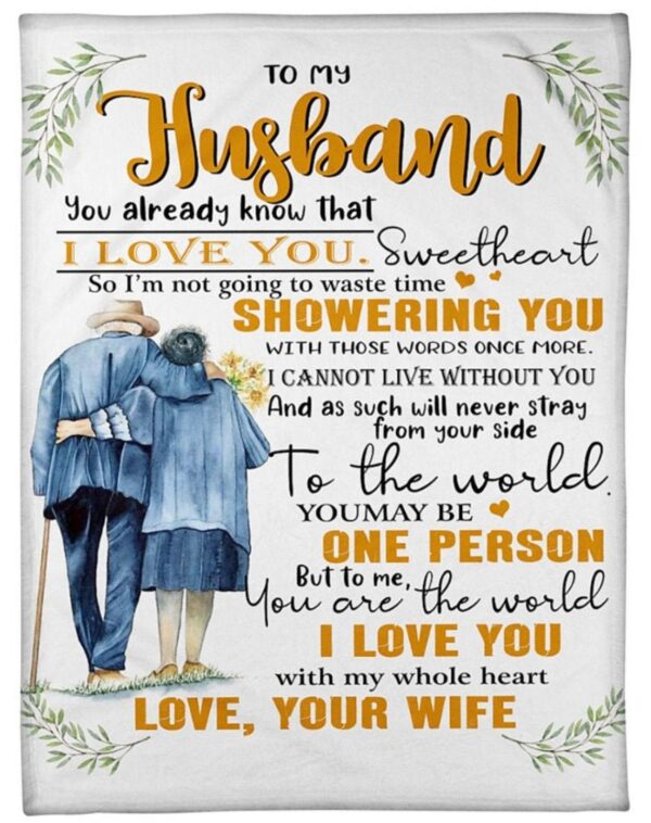 Letter To My Husband Custom Blanket Fleece Blanket Sherpa Blanket