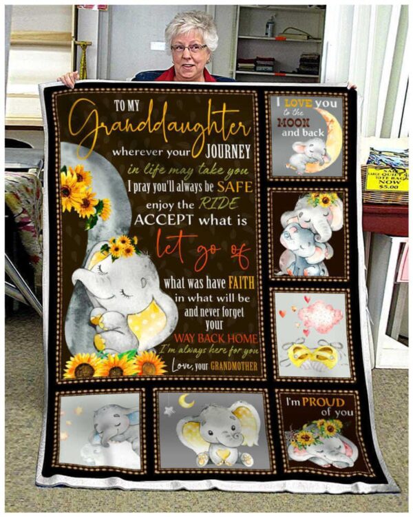 To My Granddaughter Fleece Blanket Sherpa Blanket