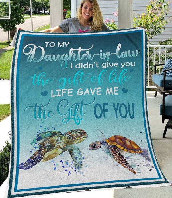 To My Daughter-In-Law - Turtle Fleece Blanket Sherpa Blanket