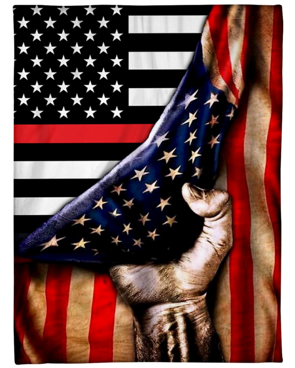 Patriot Blanket Behind In The Flag Fleece Blanket Sherpa Blanket