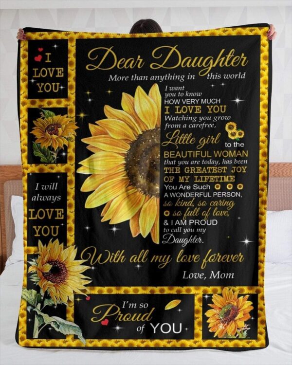 To Daughter Love Forever From Mom Fleece Blanket Sherpa Blanket