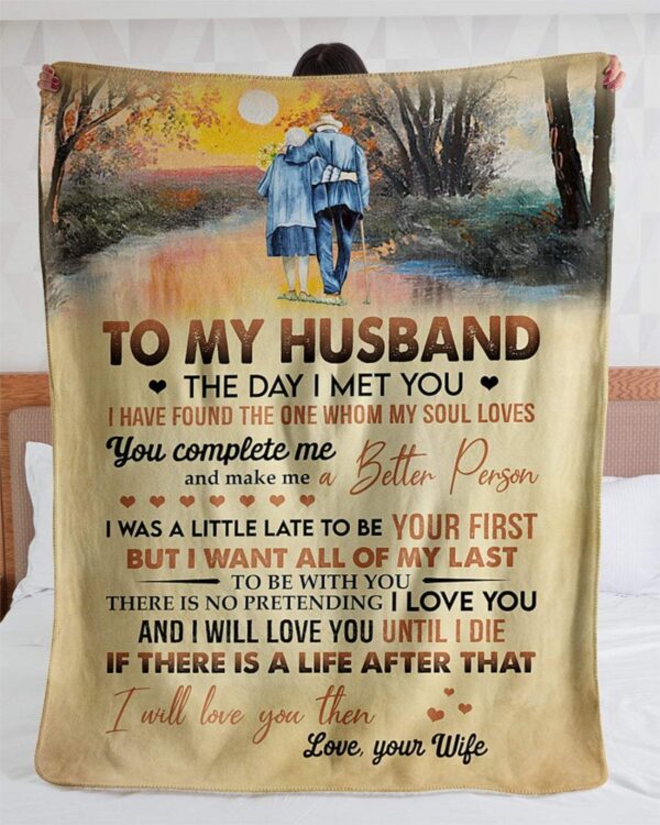 To My Husband Love From Wife Fleece Blanket Sherpa Blanket
