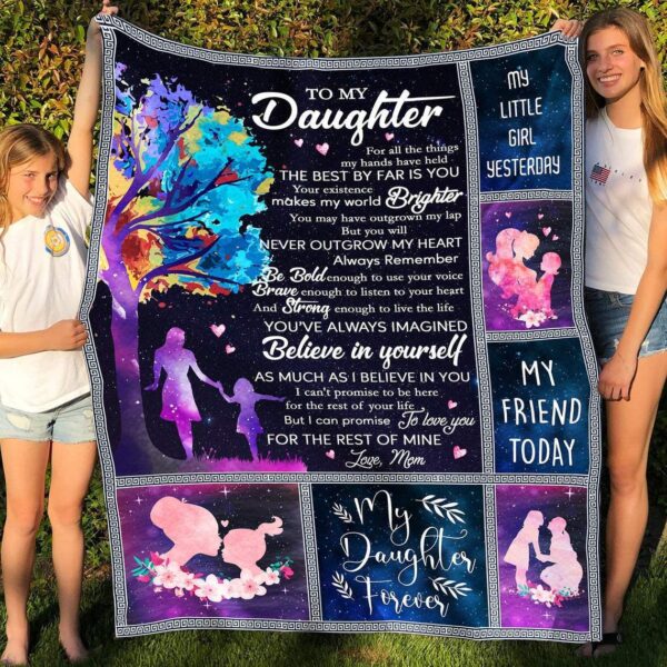 To My Daughter Believe In Yourself Fleece Blanket Sherpa Blanket