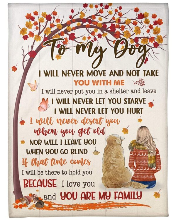 My Dog My Family Fleece Blanket Sherpa Blanket
