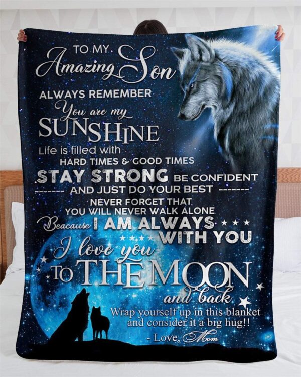 To My Amazing Son Love From Mom Fleece Blanket Sherpa Blanket