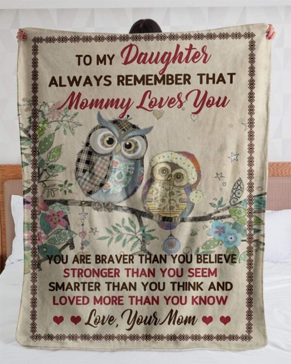 To Daughter From Mom Fleece Blanket Sherpa Blanket