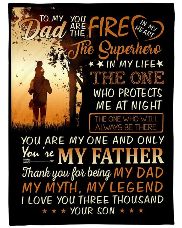 To My Dad My Myth My Legend Fleece Blanket Sherpa Blanket
