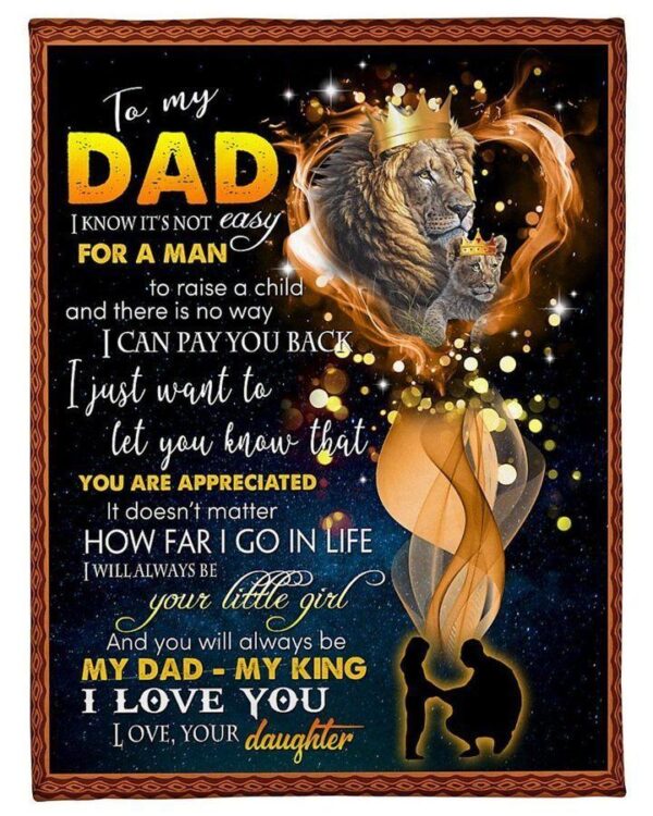 Present For Daddy I'Ll Always Be Your Little Girl Trending Fleece Blanket Sherpa Blanket