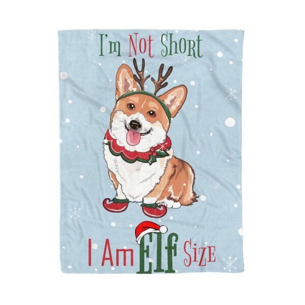 Corgi Elf Merry Christmas Gift Warm Blanket Fleece Blanket Sherpa Blanket