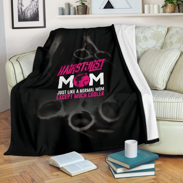 Hair Stylist Mom Fleece Blanket Sherpa Blanket