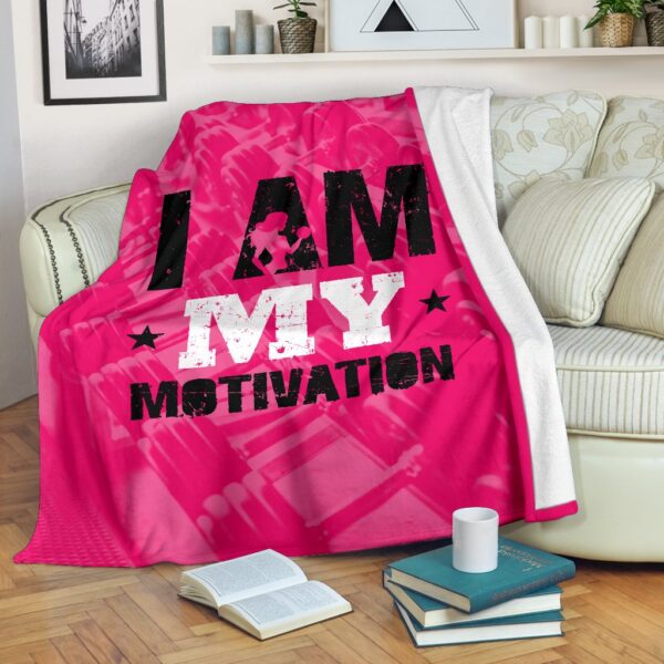 I Am My Motivation Fleece Blanket Sherpa Blanket