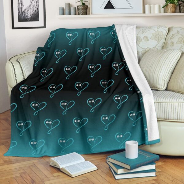 Love Infinity Barbell Fleece Blanket Sherpa Blanket