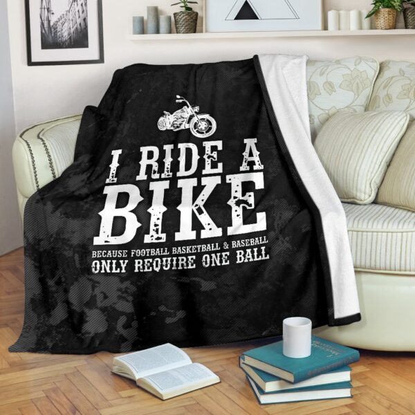 I Ride A Bike Fleece Blanket Sherpa Blanket