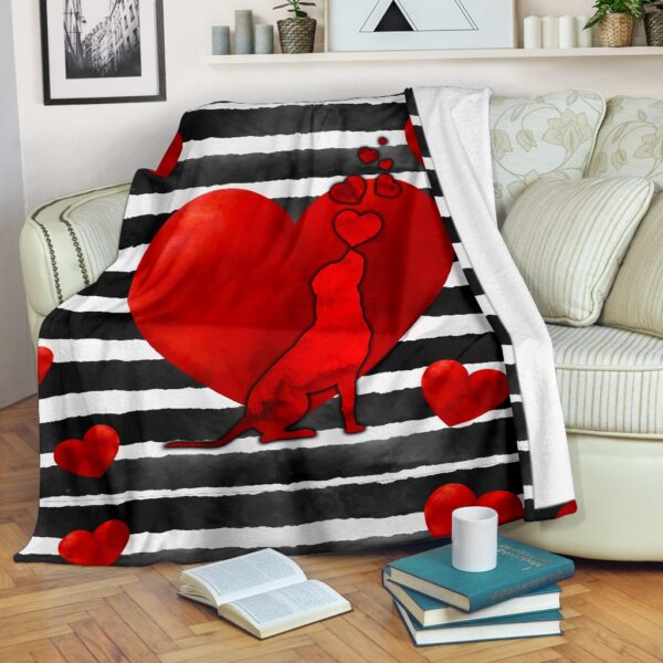 Pit Hearts Fleece Blanket Sherpa Blanket