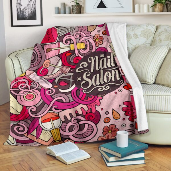 Nail Salon Fleece Blanket Sherpa Blanket