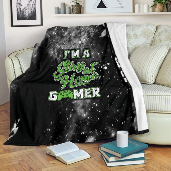 Stay At Home Gamer Xb Fleece Blanket Sherpa Blanket