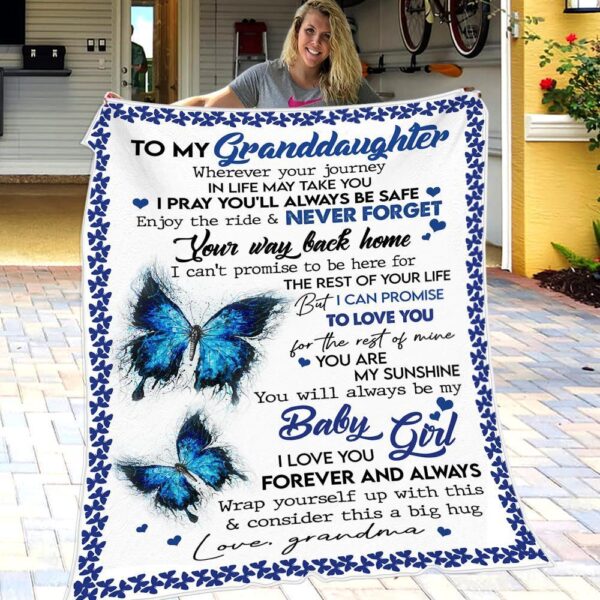 Grandma To Granddaughter - I Can Promise To Love You Fleece Blanket Sherpa Blanket