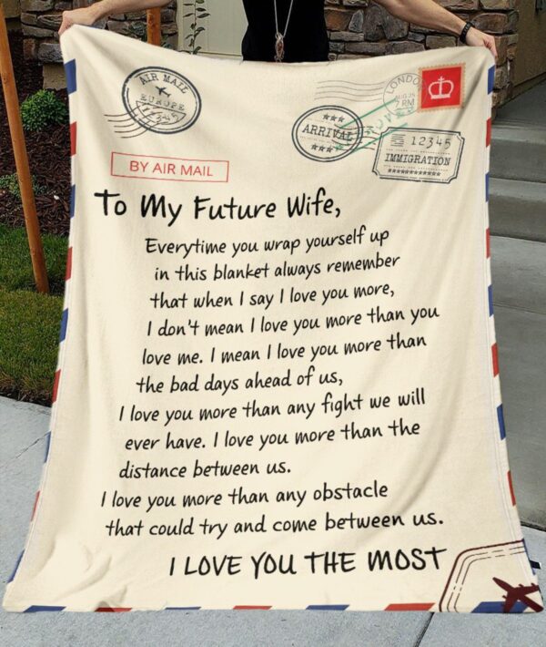 To My Future Wife - I Love You Fleece Blanket Sherpa Blanket
