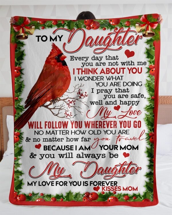 To My Daughter - My Love For You Is Forever Christmas Fleece Blanket Sherpa Blanket