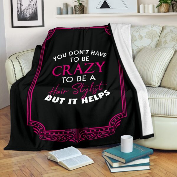Crazy Hair Stylist Fleece Blanket Sherpa Blanket