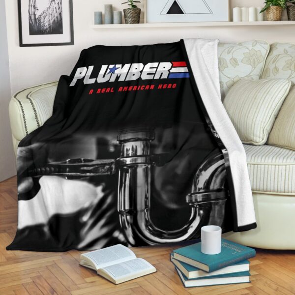 Plumber Real American Hero Fleece Blanket Sherpa Blanket