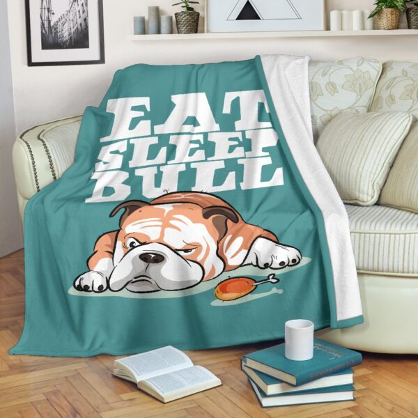 Eat Sleep Bull Fleece Blanket Sherpa Blanket