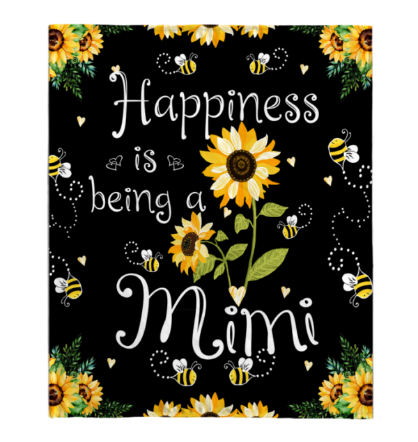 Happiness Is Being A Mimi Blankets Fleece Blanket Sherpa Blanket